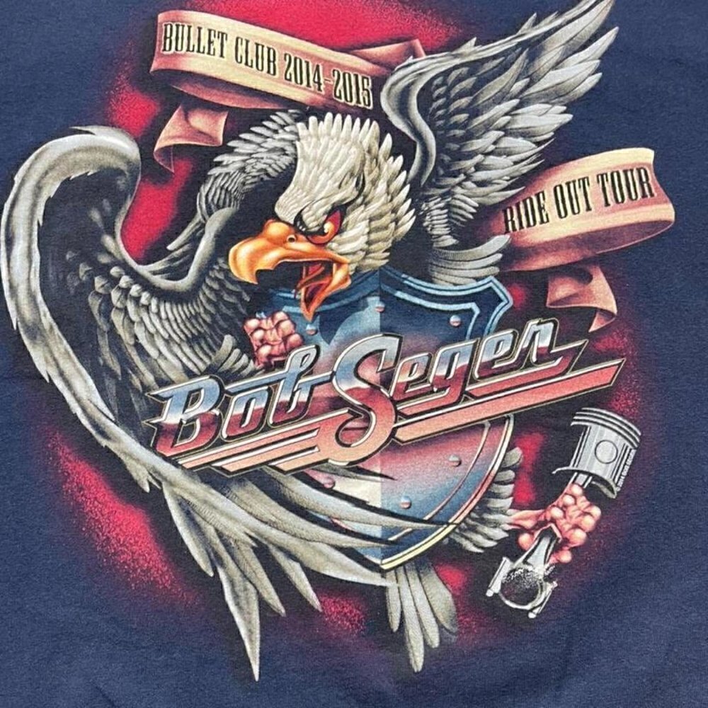 Bob Seger Bullet Club Ride Out Tour Shirt - Picture 2 of 5